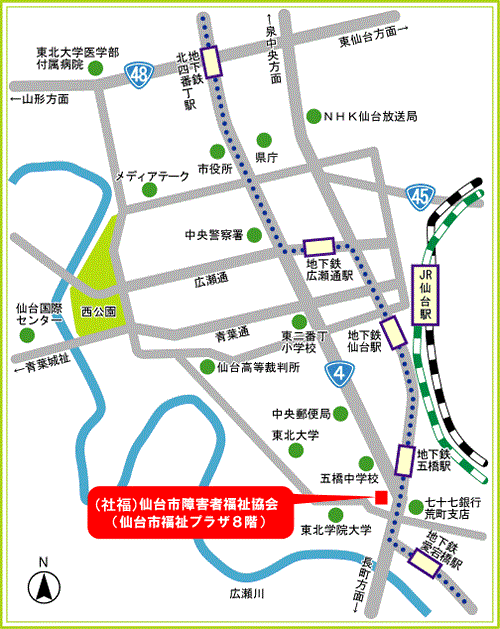 仙台市福祉プラザ案内図